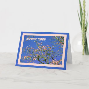 Tarjeta de condolencias con flores de árbol