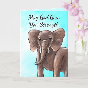 Tarjeta de condolencias cristiana (elefante)