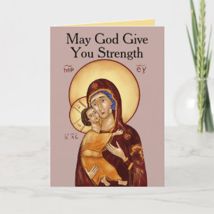 Tarjeta de condolencias cristiana (Madre de Dios)