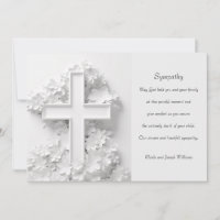 Tarjeta de condolencias Cruz Blanca