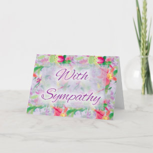 Tarjeta de condolencias D1 con hermosas flores