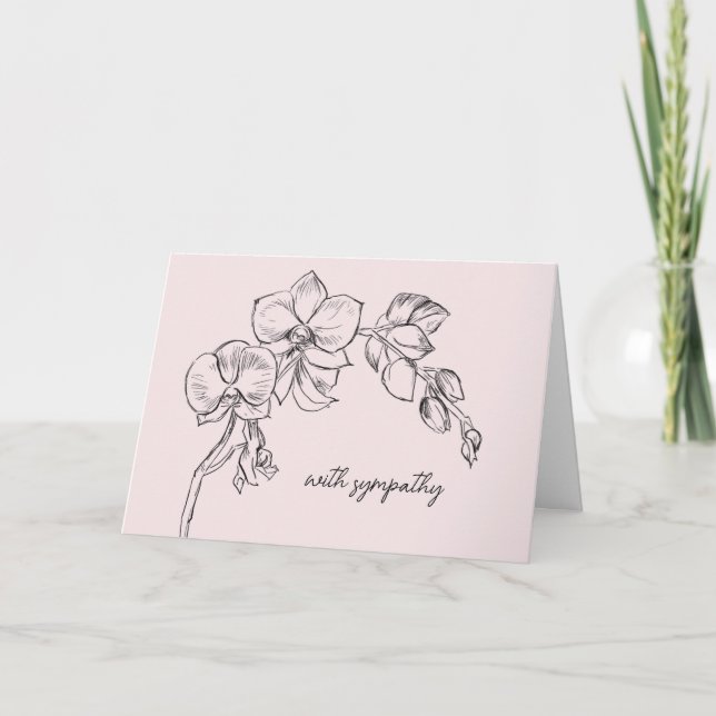 Tarjeta de condolencias de flor de orquídea Funera (Anverso)