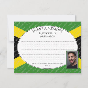TARJETA DE CONDOLENCIAS DE FUNERAL EN JAMAICA COMP