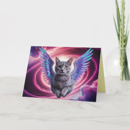 Tarjeta de condolencias de gato atigrado gris 5