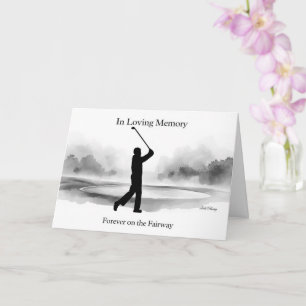 Tarjeta de condolencias de golf negro y blanco Lo 