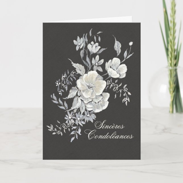 Tarjeta de Condolencias de la Anémona Blanca (Anverso)