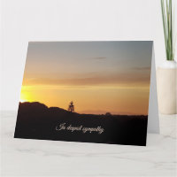 Tarjeta de condolencias de la puesta del sol