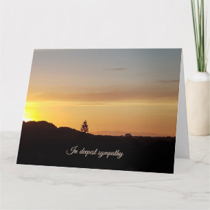 Tarjeta de condolencias de la puesta del sol