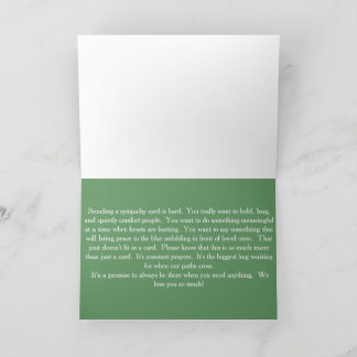 Tarjeta de condolencias de nuestra parte