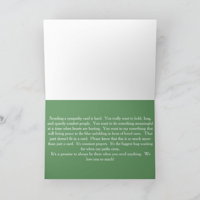 Tarjeta de condolencias de nuestra parte (Interior)