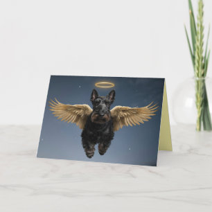 Tarjeta de condolencias del Angel del Terrier Esco