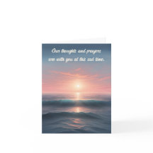 Tarjeta de condolencias del océano sereno