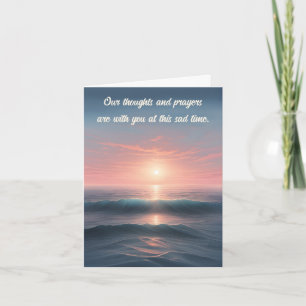 Tarjeta de condolencias del océano sereno