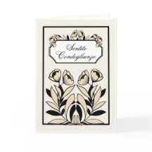 Tarjeta de Condolencias Elegante Deepest Sympath