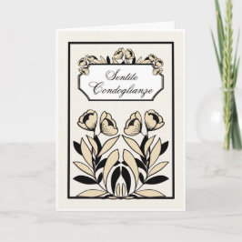 Tarjeta de Condolencias Elegante Deepest Sympath