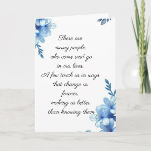 Tarjeta de condolencias elegante doblada con flore
