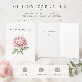 Tarjeta de condolencias elegante y personalizable