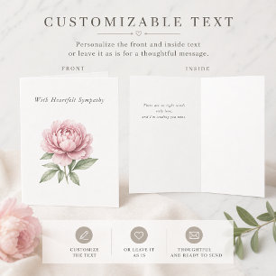 Tarjeta de condolencias elegante y personalizable 