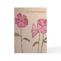 Tarjeta de Condolencias Floral (En Blanco por Dent