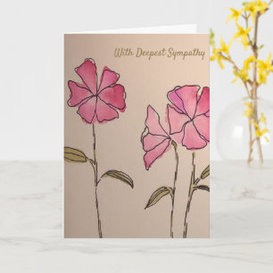 Tarjeta de Condolencias Floral (En Blanco por Dent