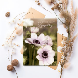 Tarjeta de condolencias Floral Poppy 