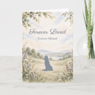 Tarjeta de condolencias German Shepherd Rainbow Br