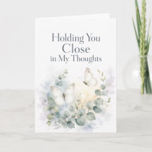 Tarjeta de condolencias Holding You Close in My Th