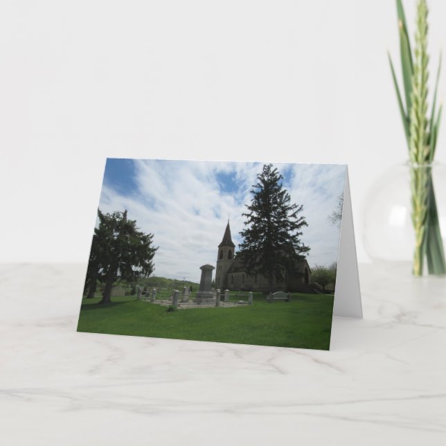 Tarjeta de condolencias “Iglesia del paisaje de la (Anverso)