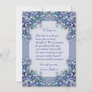 Tarjeta de condolencias Lilas de primavera azul la