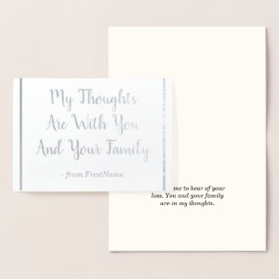 Tarjeta de condolencias modificada para requisitos