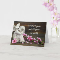 Tarjeta de condolencias para el Ángel de las Oraci
