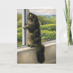 Tarjeta de condolencias para gatos Pensando en t