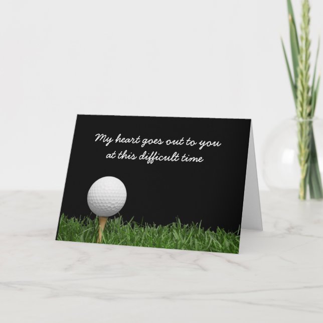 Tarjeta de condolencias para la pelota de golf en  (Anverso)