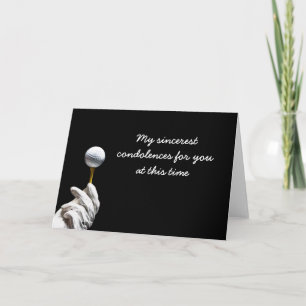 Tarjeta de condolencias para la pelota de golf en