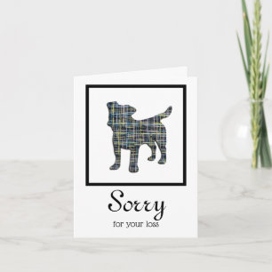 Tarjeta de condolencias para mascota perro Terrier