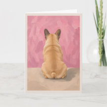 Tarjeta de condolencias para mascotas Bulldog Fran