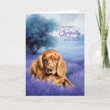 Tarjeta de condolencias para mascotas Cocker Spani