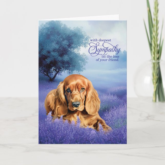 Tarjeta de condolencias para mascotas Cocker Spani (Anverso)