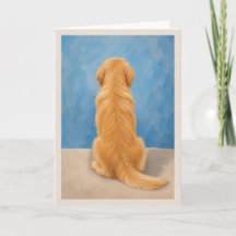 Tarjeta de condolencias para mascotas Golden Retri