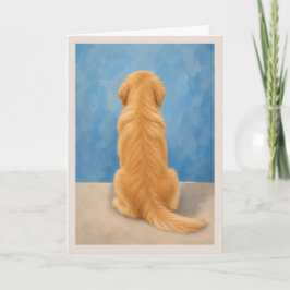 Tarjeta de condolencias para mascotas Golden Retri
