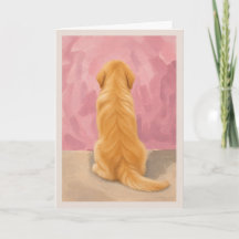 Tarjeta de condolencias para mascotas Golden Retri