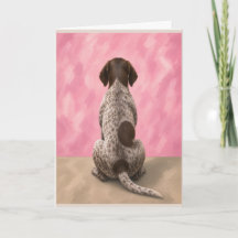 Tarjeta de condolencias para mascotas Pointer Alem