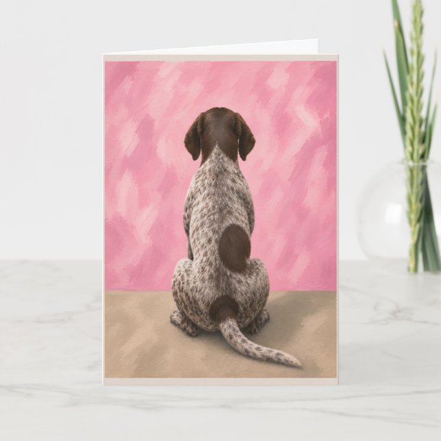 Tarjeta de condolencias para mascotas Pointer Alem (Anverso)