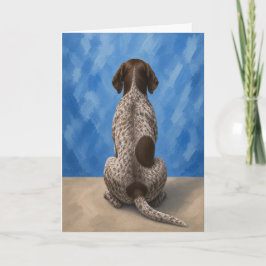 Tarjeta de condolencias para mascotas Pointer Alem