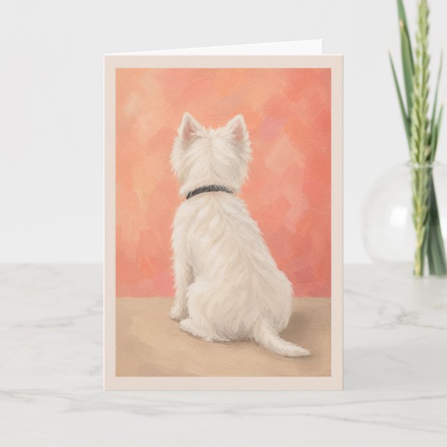 Tarjeta de condolencias para mascotas Westie | Alg (Anverso)
