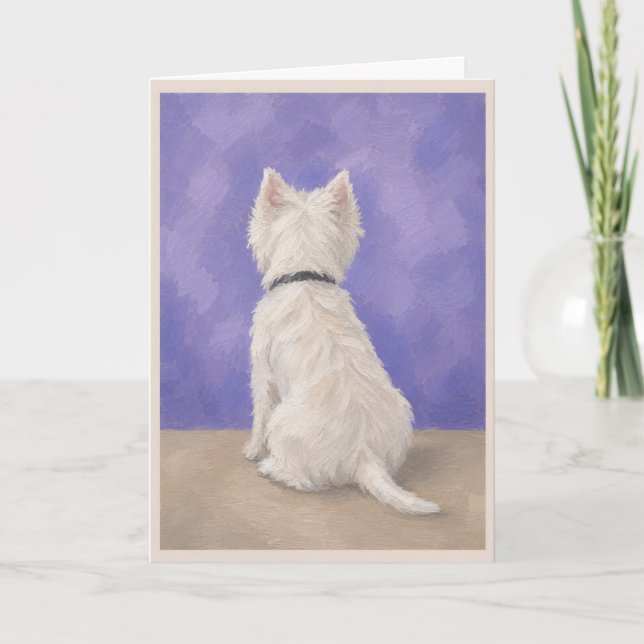 Tarjeta de condolencias para mascotas Westie | Alg (Anverso)