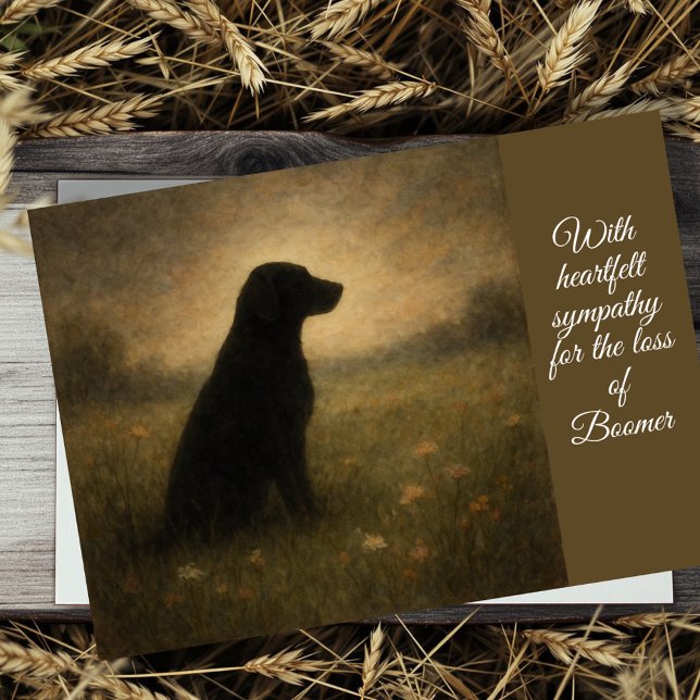 Tarjeta de condolencias para perro (May the memories you shared bring you comfort and peace.
)