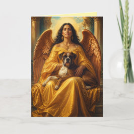 Tarjeta de condolencias para perro Boxer