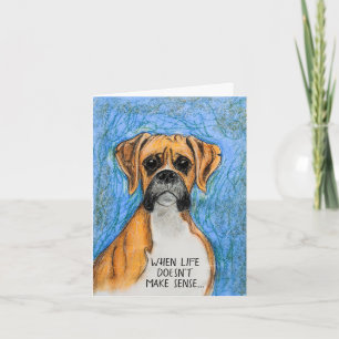 Tarjeta de condolencias para perro boxer cervato