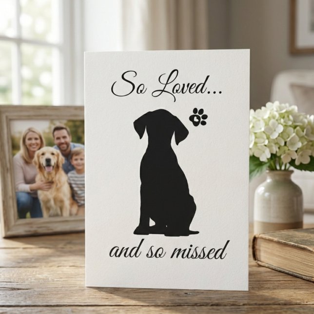 Tarjeta de condolencias para perro imprimible - De (Dog Sympathy Card Printable - Instant Download for Pet Loss & Condolences )